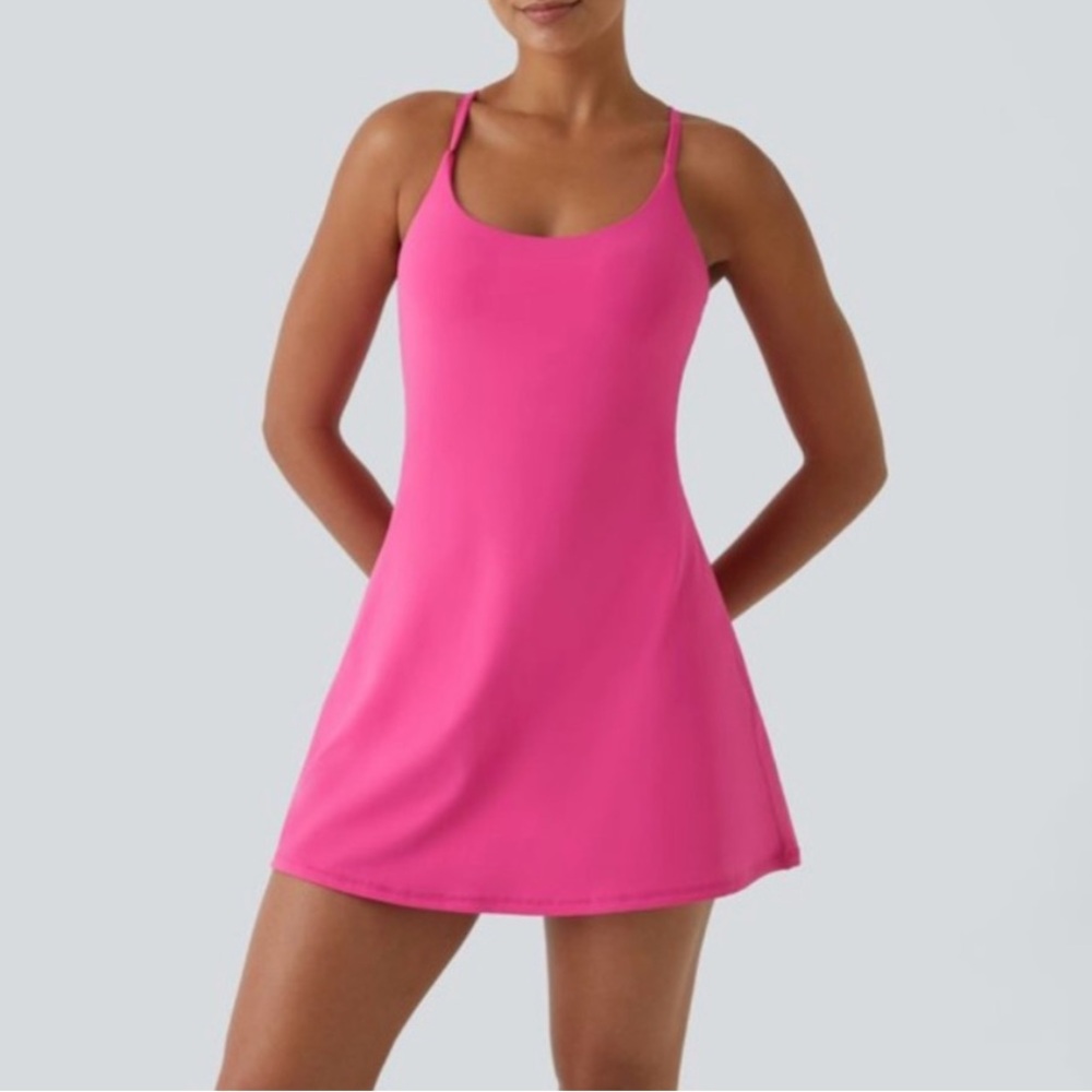 Halara Athletic Dress Tennis Golf Sports Hot Pink Shorts XS NWT